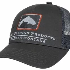 Simms Small Fit Trout Icon Trucker Carbon