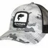 Simms Bass Patch Trucker Hex Flo Camo Steel