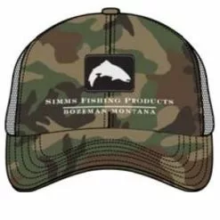 Simms Trout Icon Trucker Woodland Camo