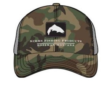 Simms Trout Icon Trucker Woodland Camo 1 Simms Trout Icon Trucker Woodland Camo