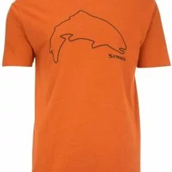Simms Trout Outline T-Shirt Adobe Heather