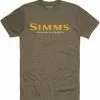 Simms Logo T-shirt Olive Heather - XXL