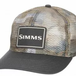 Simms Mesh All-Over Trucker Hex Flo Camo Earth